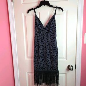 Fringe Black Dress